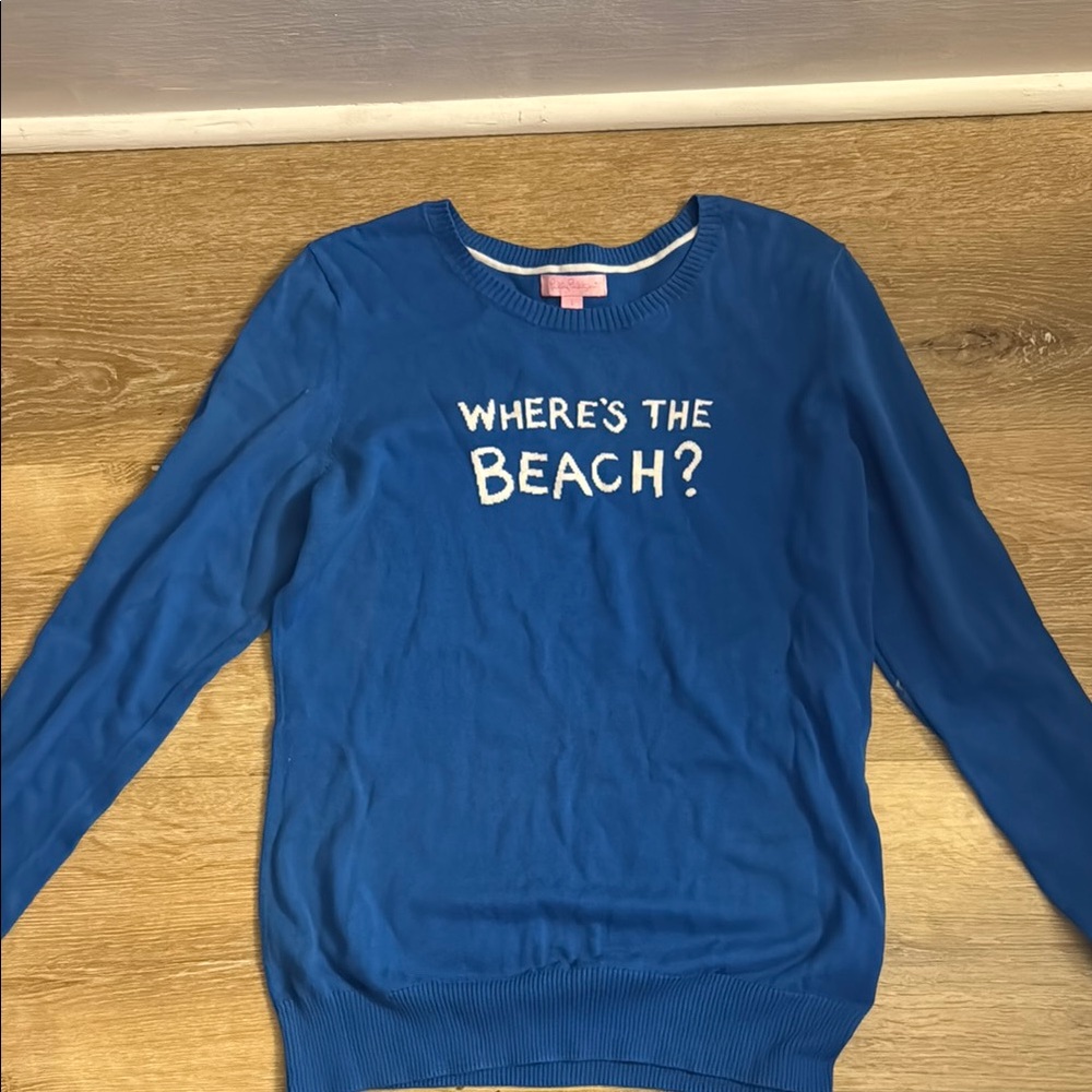 Lilly Pulitzer Sweater Where's The  Beach